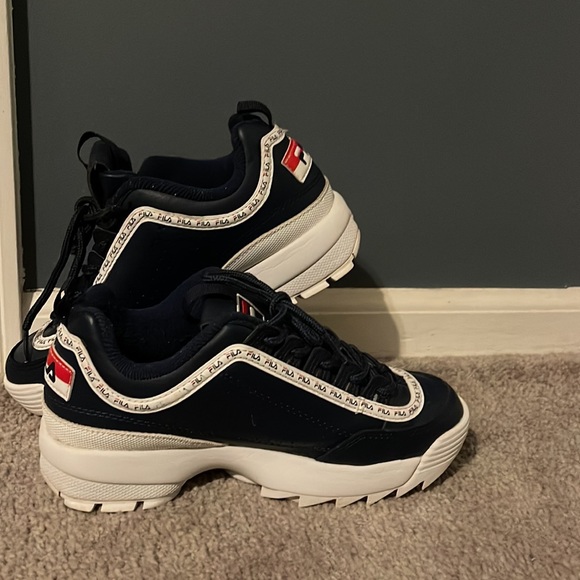 Fila Women's Blue Disruptor 2 Premium Repeat Sneakers - Picture 7 of 7